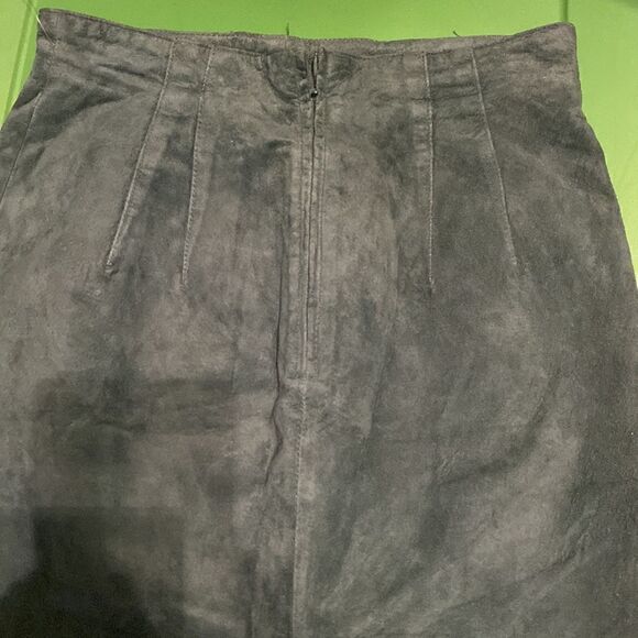 EUC Vintage Evan Davies Teal Suede High-Waisted Pencil Skirt - Picture 5 of 11